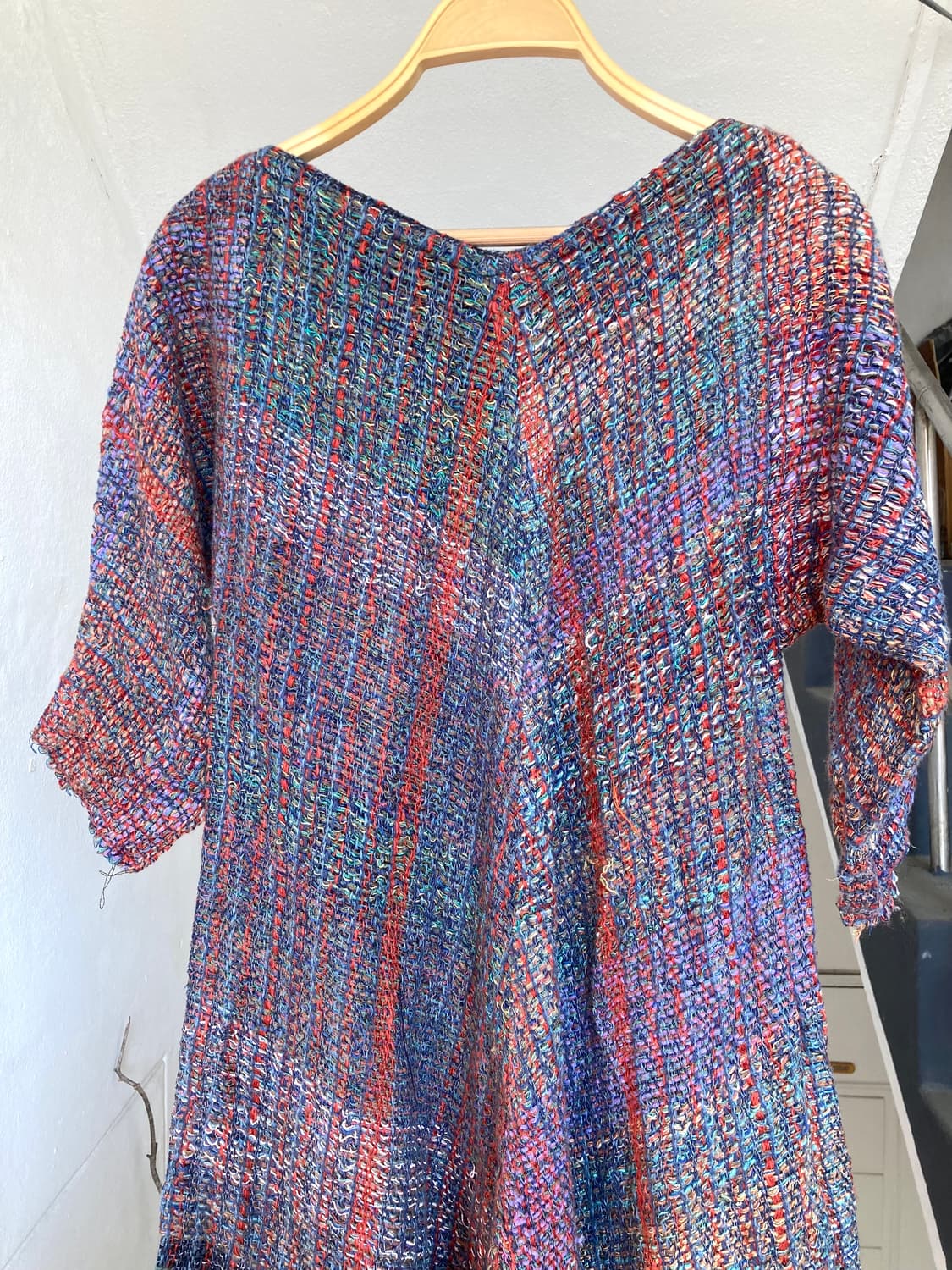 케이블 직조 사선 언발 컷팅 원피스 상품이미지2