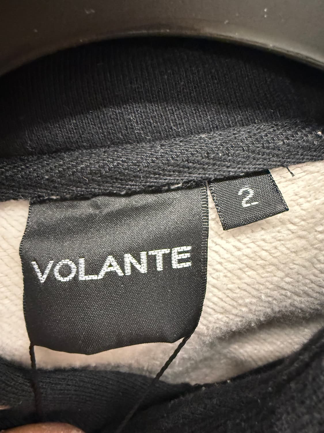 VOLANTE 화이트 블랙 후드티 L 상품이미지3