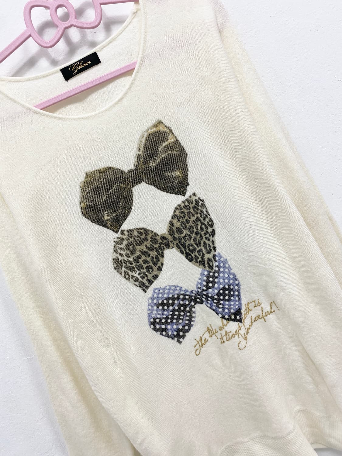 [GLEAM] 갸루 호피 레오파드 리본 롱슬리브 상품이미지8