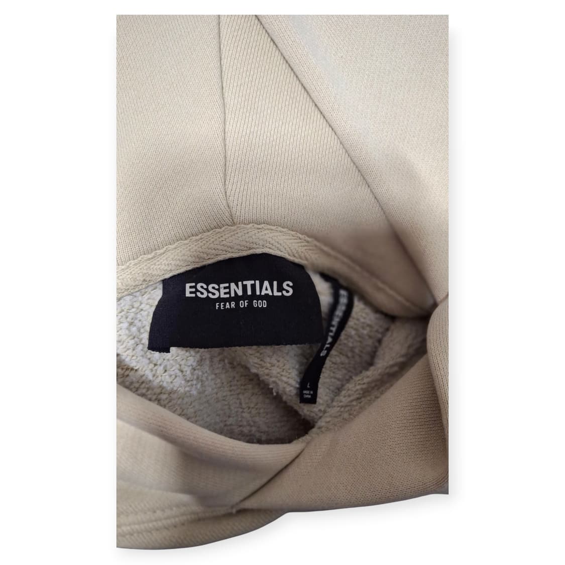 L)ESSENTIALS Fear of God 에센셜 후드 크림 베이지 오 상품이미지3