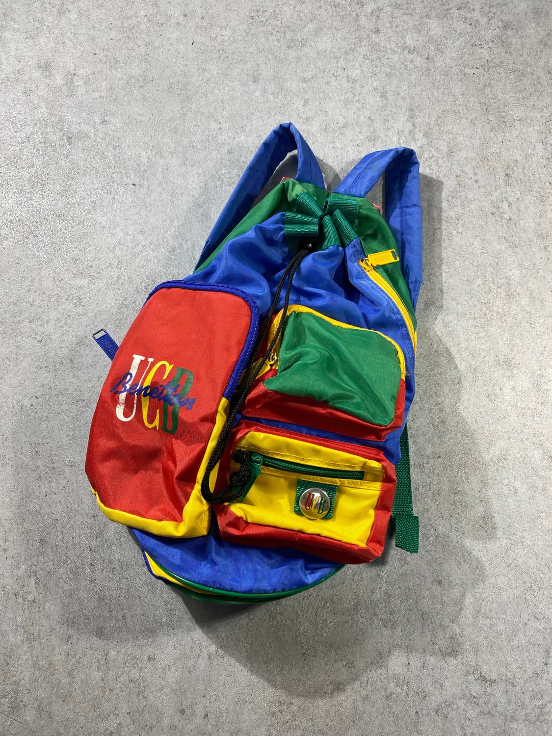 [39*48] 90s Benetton 베네통 나일론 멀티포켓 백팩 상품이미지1