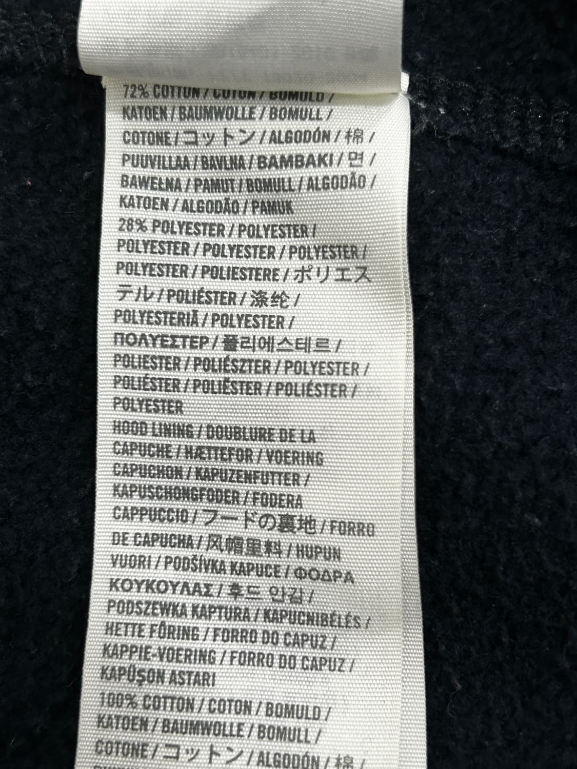 아베크롬비 네이비 후드집업 M 안감기모 상품이미지5