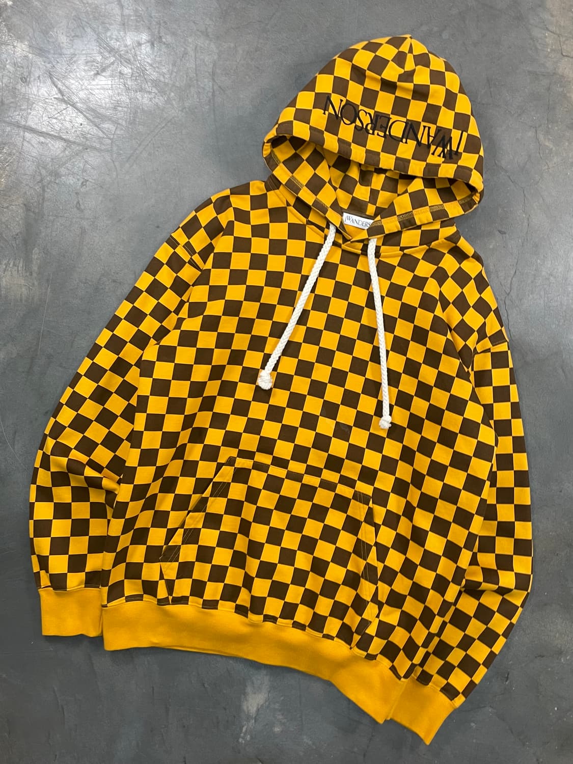 JW 앤더슨 체커보드 스웻 후드 상품이미지2