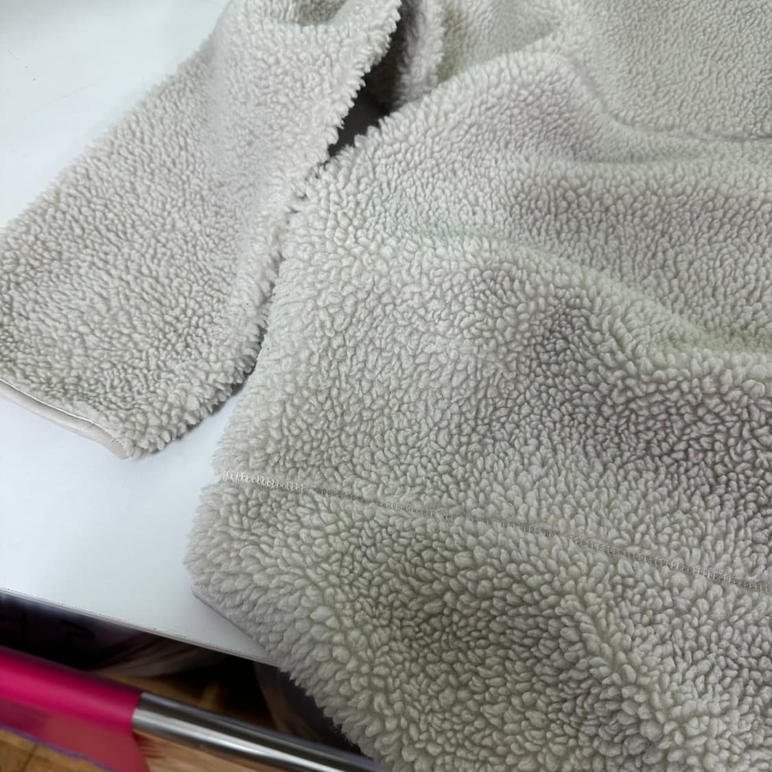 M-L 아르켓 오버핏 아이보리 플리스자켓 상품이미지8