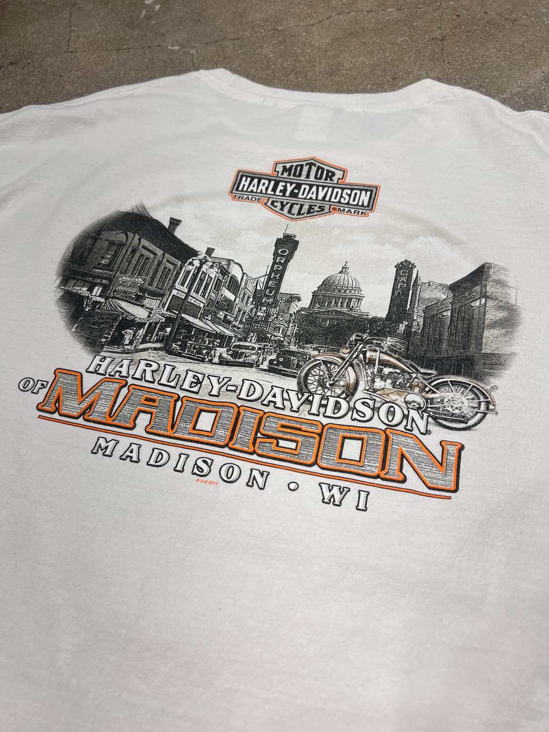 할리데이비슨 메디슨 화이트 롱슬리브 상품이미지4