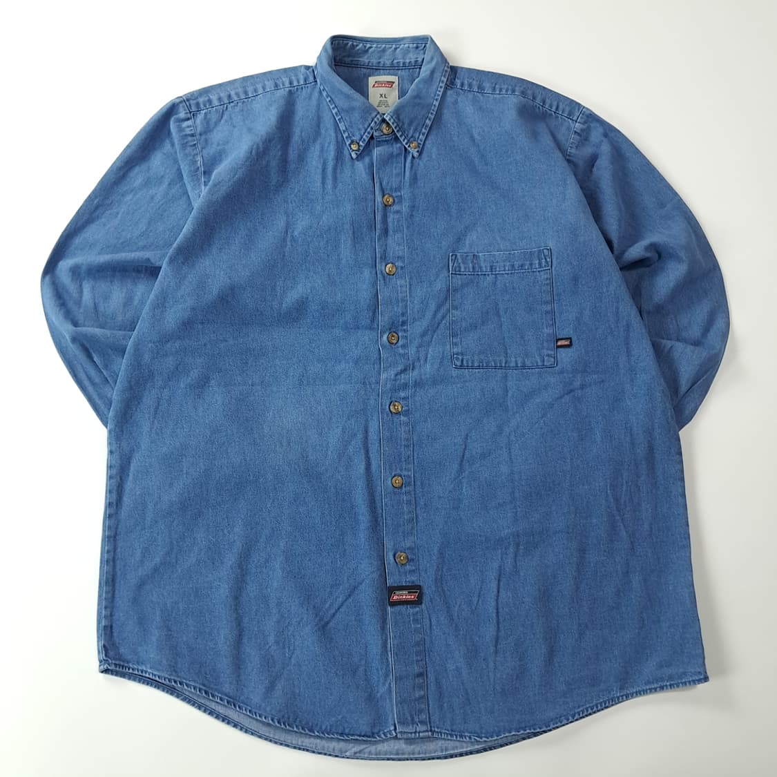 CK377 XL 디키즈 90s 버튼다운 중청 데님 셔츠 남방 상품이미지1