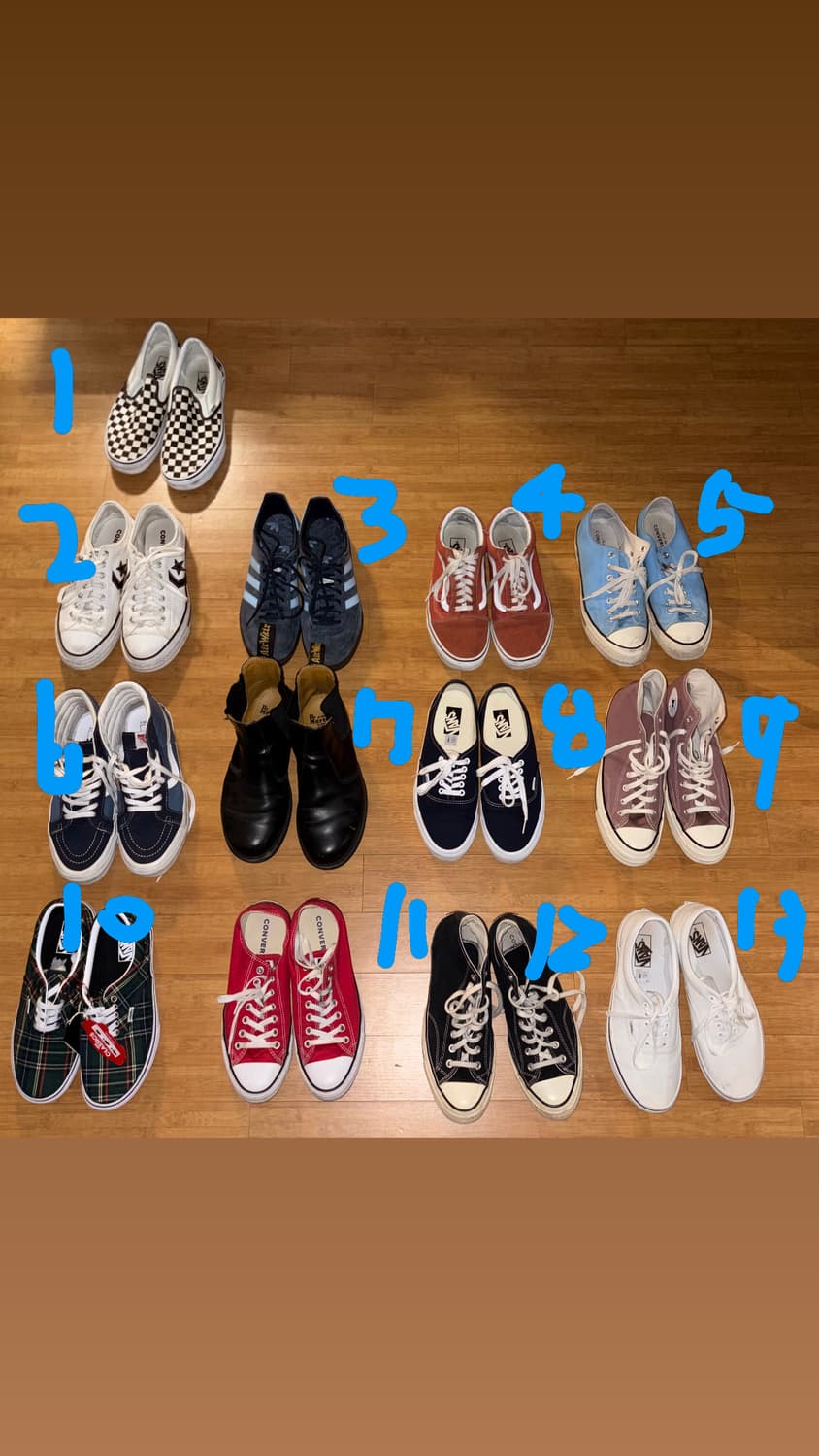 [일괄] 반스 컨버스 아디다스 닥터마틴 (270-280mm) 상품이미지1