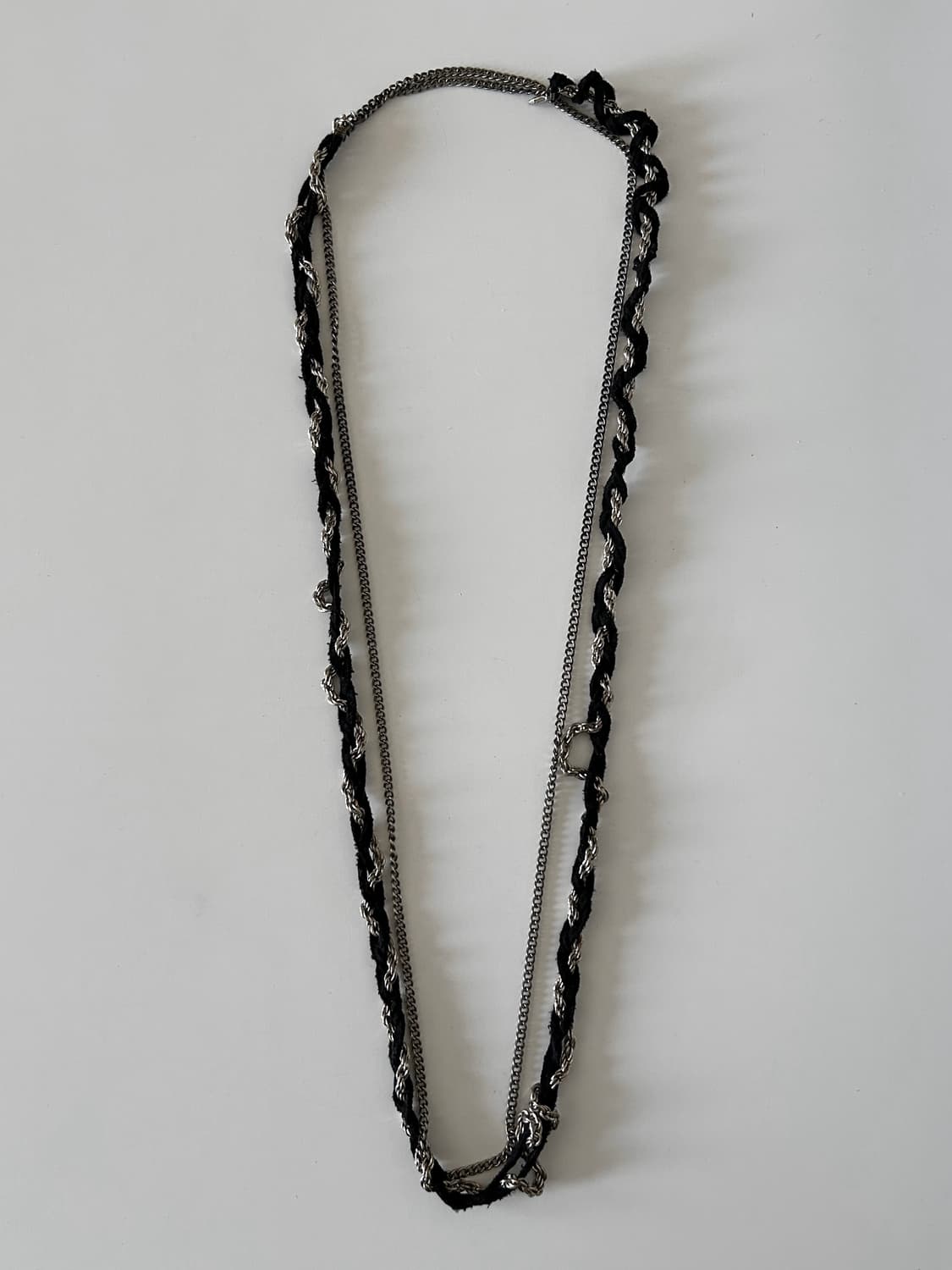 스웨이드 체인 레이어드 빈티지 목걸이 상품이미지2