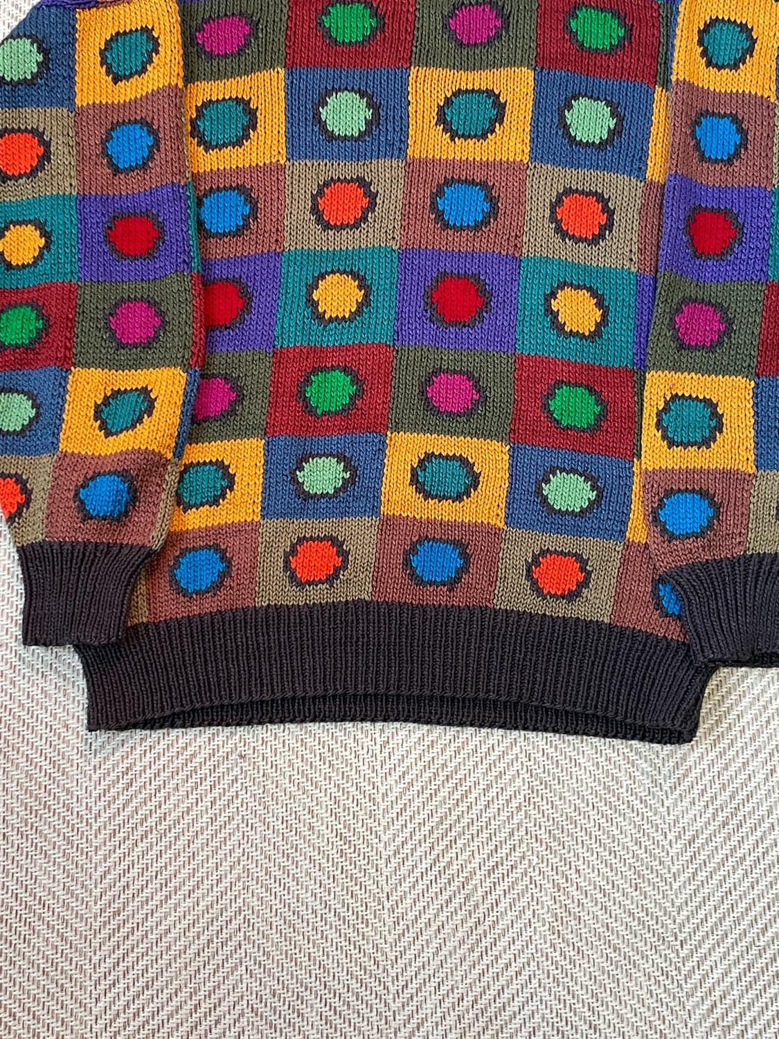 PAVO READ 핸드니팅 피마코튼 아트 패턴 니트  J03331 상품이미지2