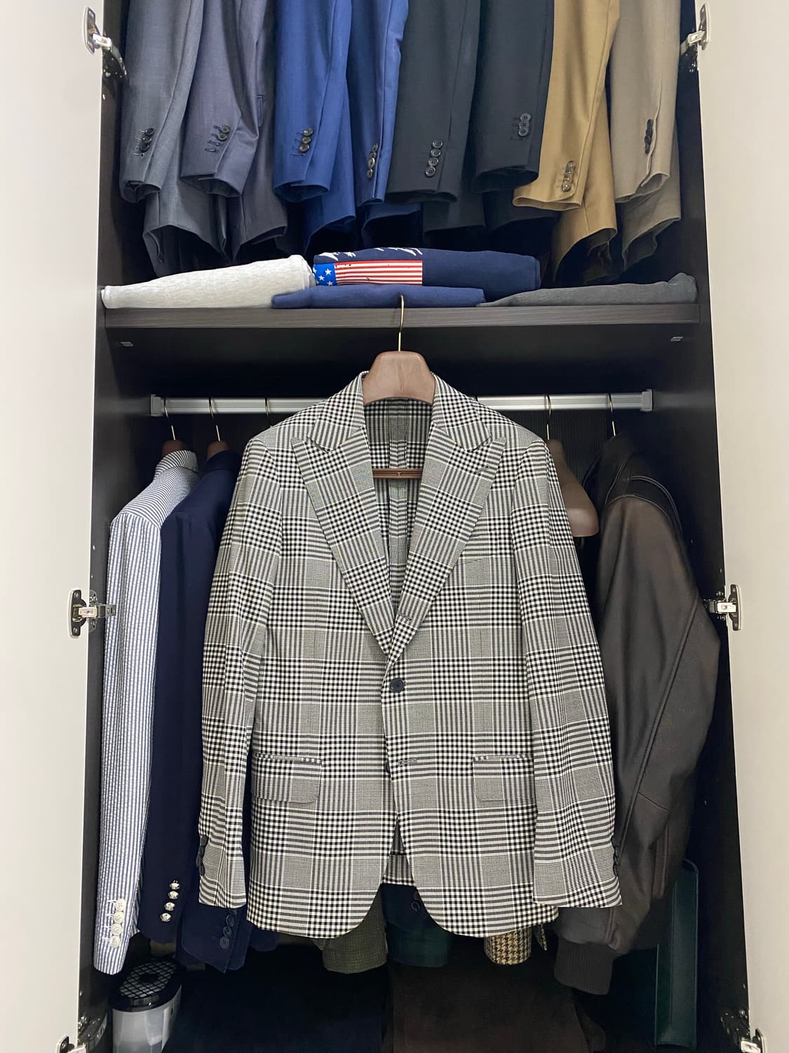 [판매] 맨온더분 안젤리코 원단 글랜체크 자켓(46) 상품이미지1