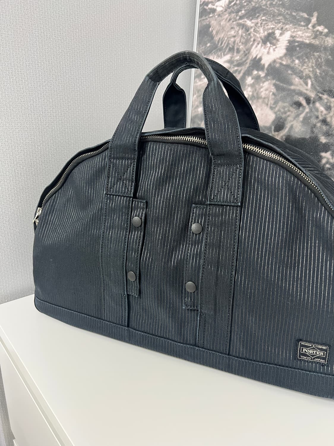PORTER-TOTE BAG XL (Washed Stripe Black) 상품이미지4