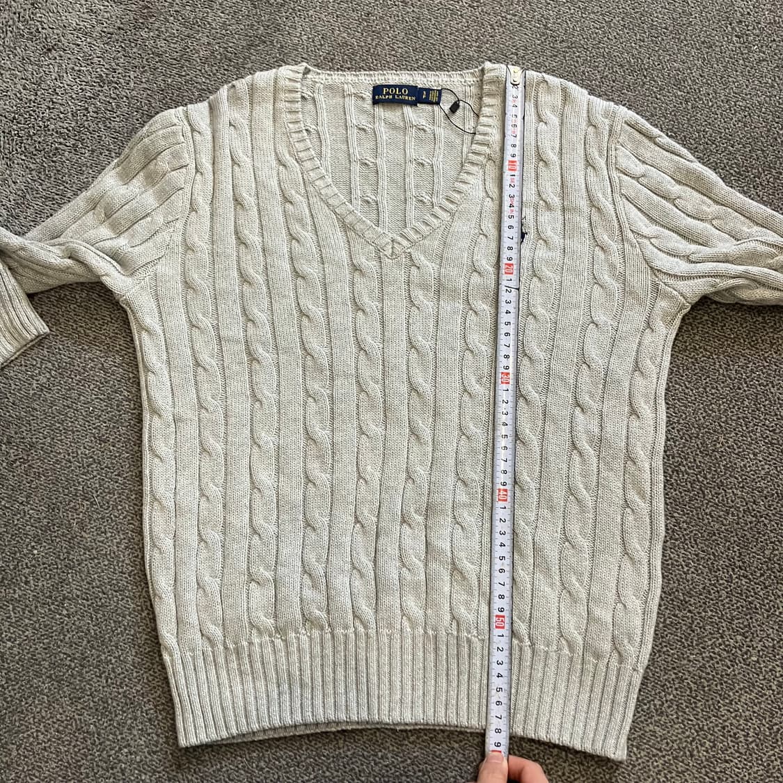 243 폴로 꽈배기 니트 브이넥 케이블 상품이미지5