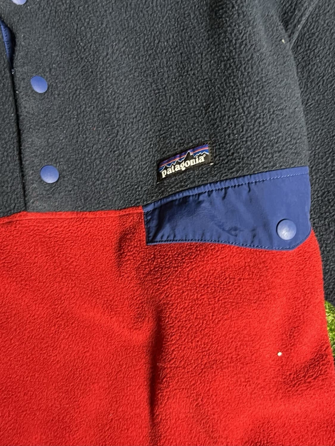 20FW 파타고니아 신칠라 스냅-T 플리스 네이비/레드 상품이미지2