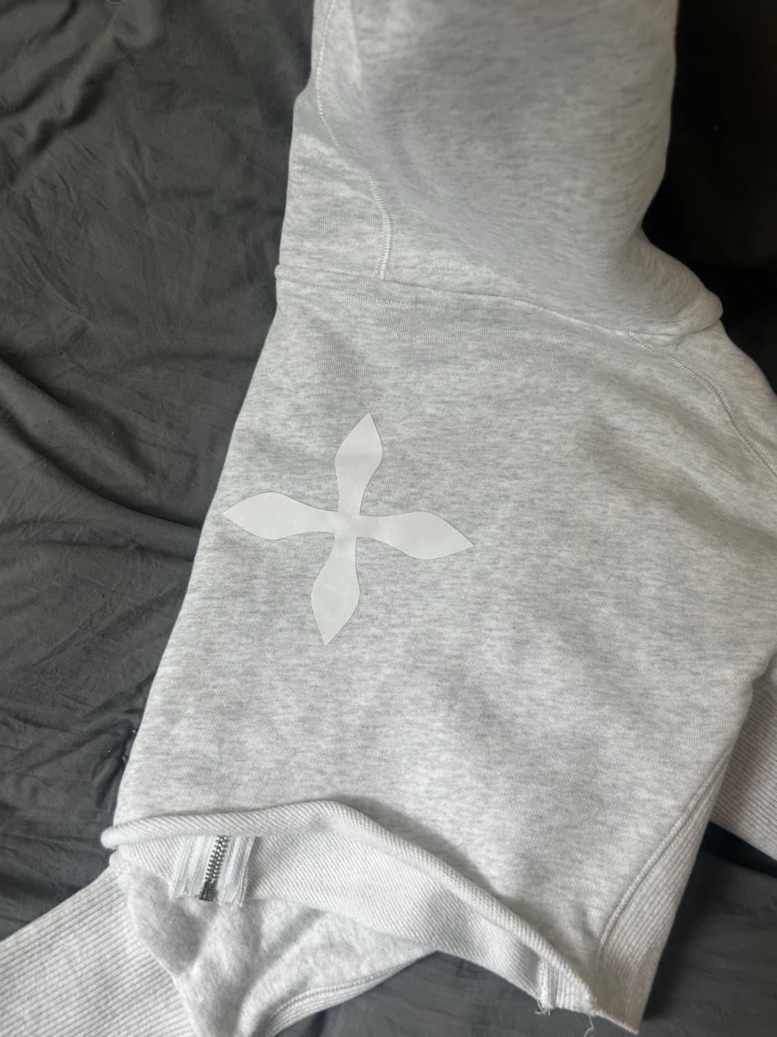 smfk 크롭 그레이 후드집업 상품이미지2