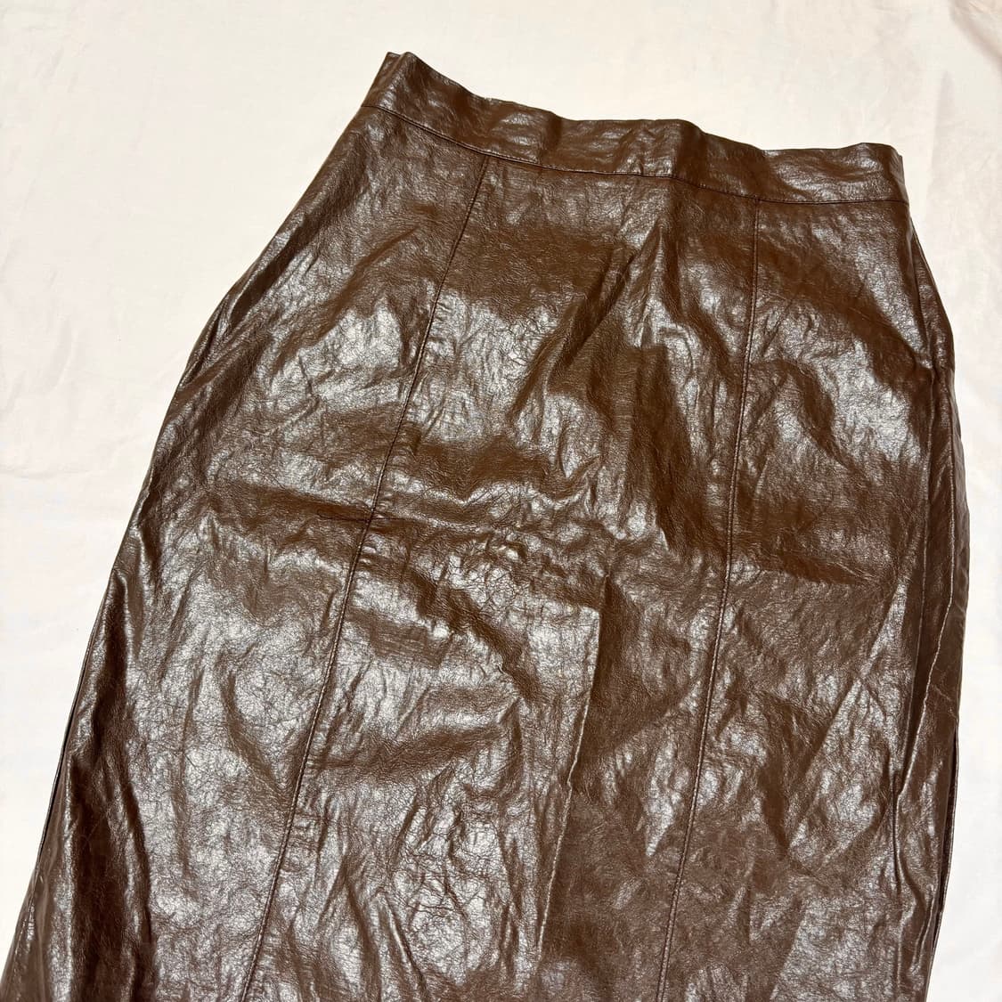 빈티지 락시크 페이크 레더 스커트 상품이미지3