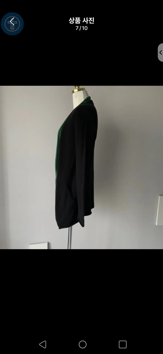 헬레나 더블 투컬러 캐시미어 100% 가디건 55-66 상품이미지4