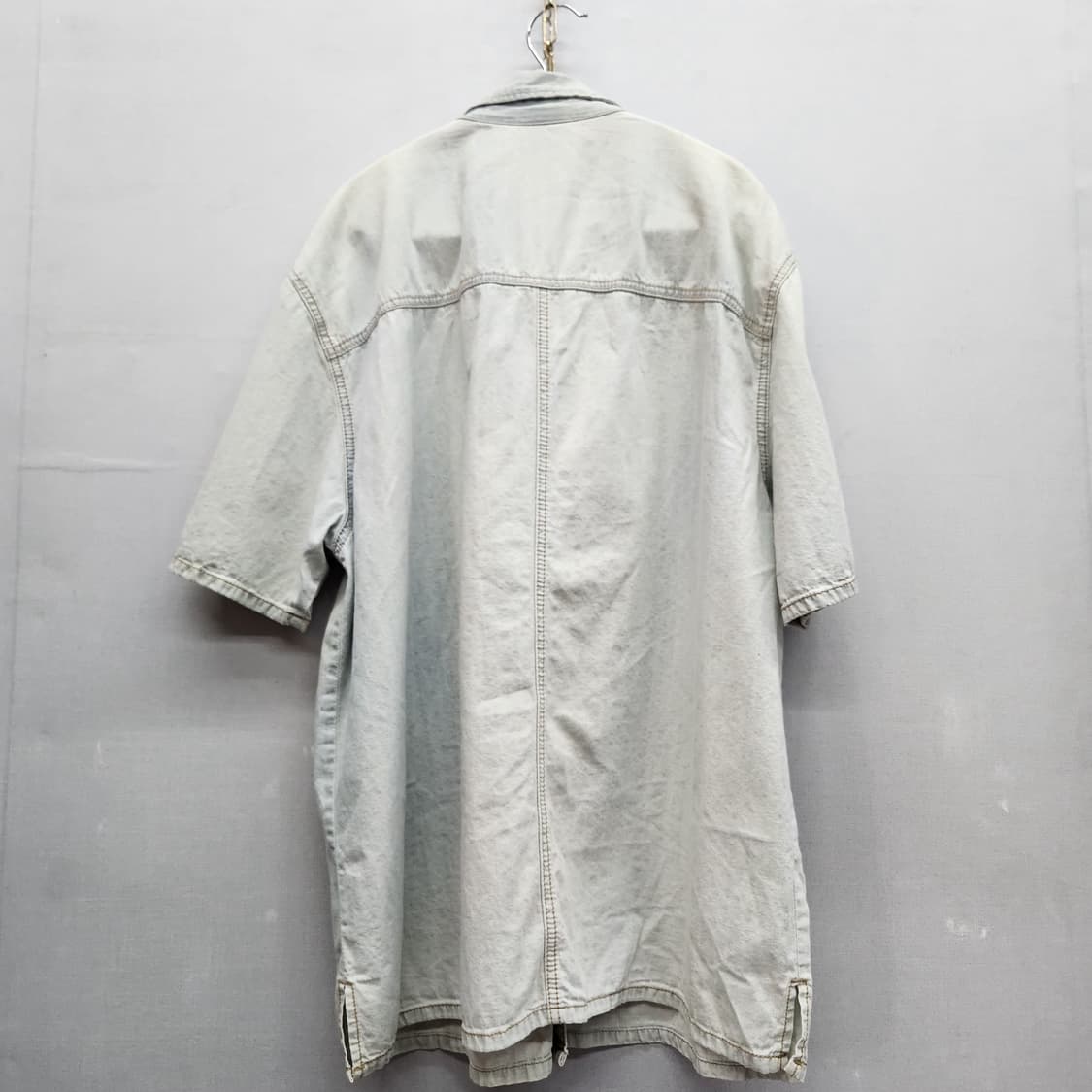 Jeep 지프 로고자수 데님 워싱 반팔셔츠 100(XL) 상품이미지4