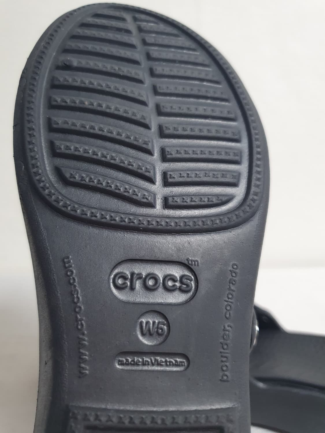 크록스 파트리샤 웨지 블랙 샌들 220mm 상품이미지8
