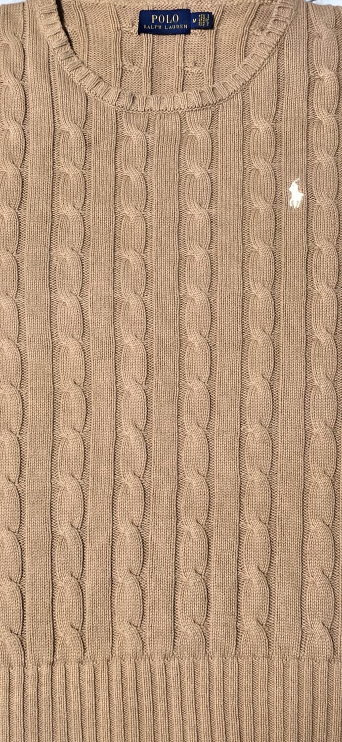 폴로 랄프로렌 케이블 니트 M 베이지 상품이미지5