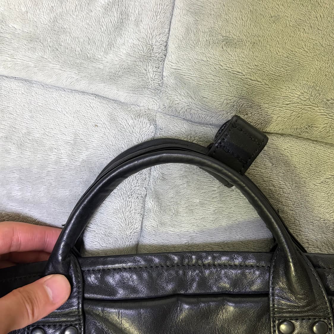 porter 요시다 포터 around 라인 레더 브리프 케이스 블랙 상품이미지3