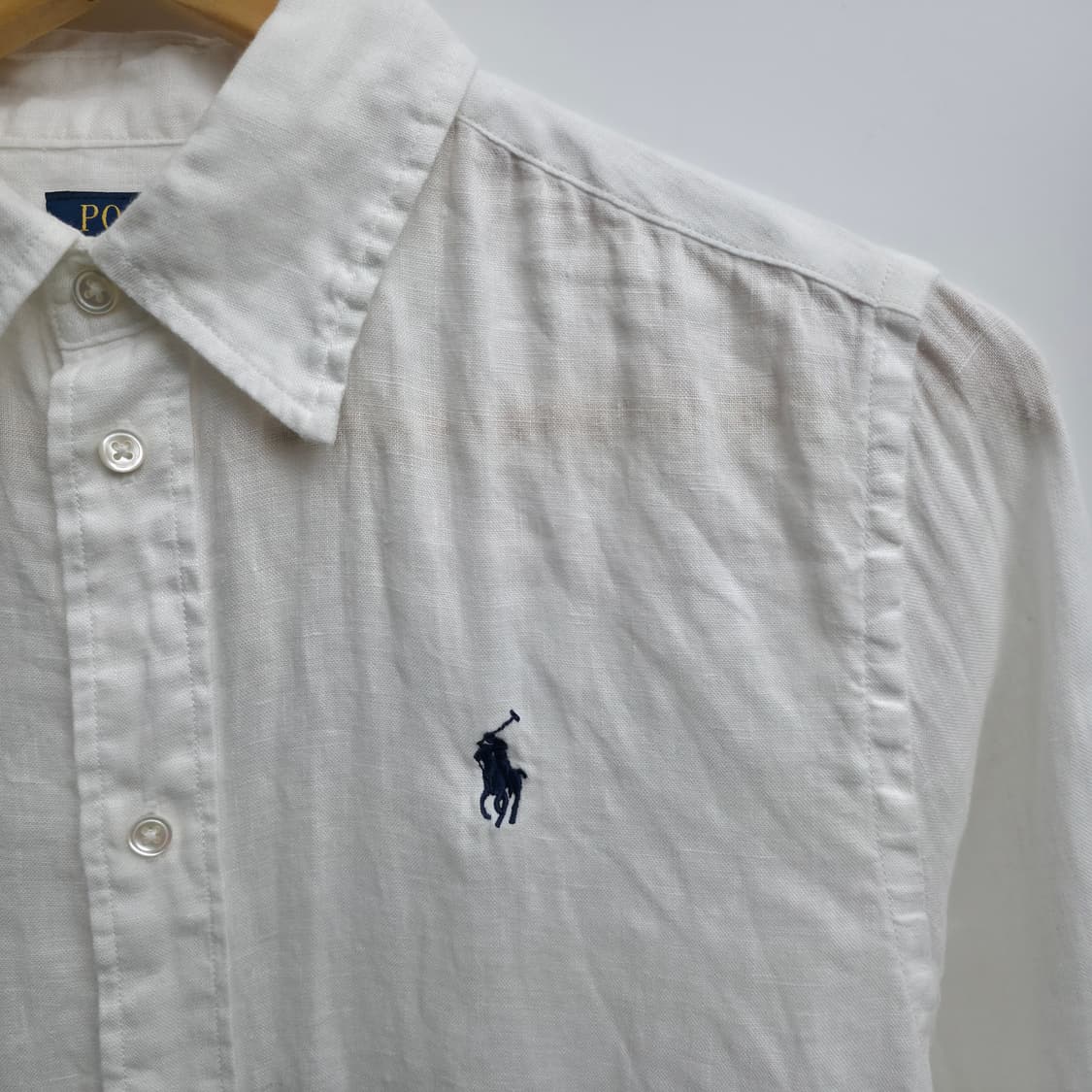 [XS] 폴로 랄프로렌 린넨 셔츠 화이트 상품이미지4
