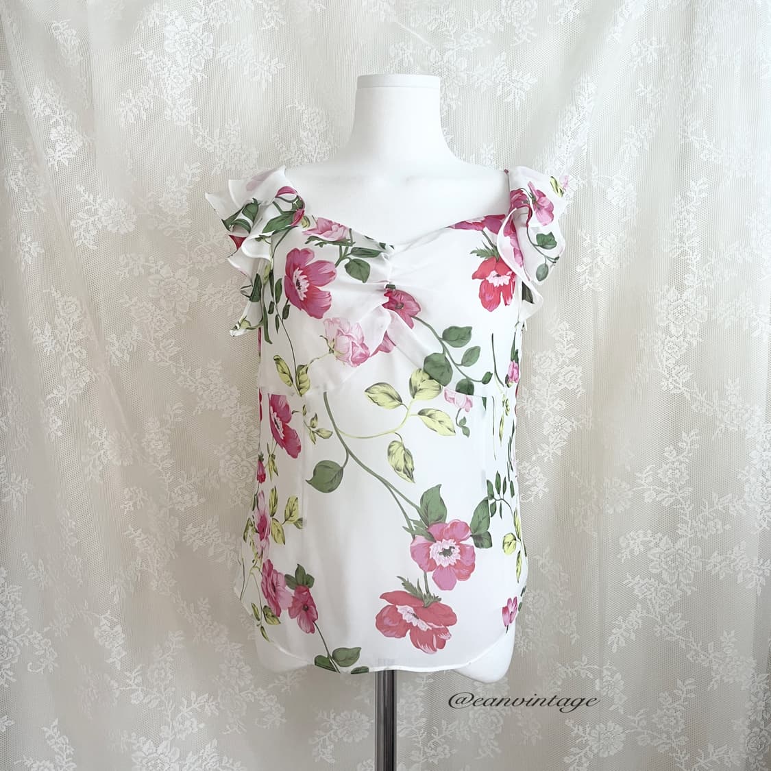flower pattern shirring blouse 상품이미지6