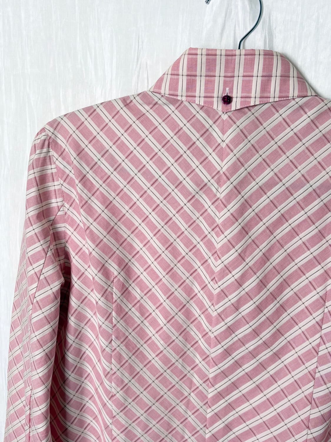 🎀 Rose Check Button Blouse 상품이미지3