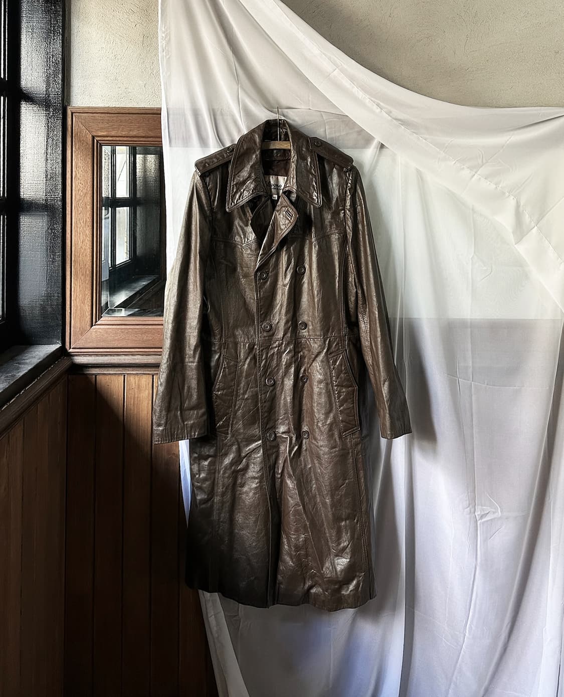 JPV brown leather over coat 상품이미지5