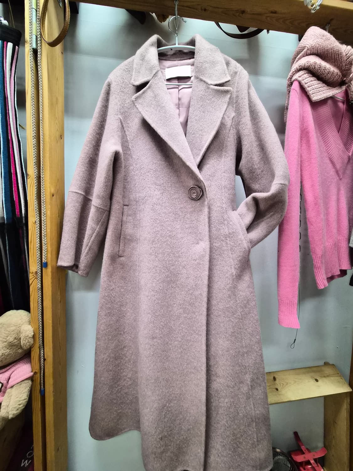 지고트 캐시미어 벌룬 입체 핸드메이드 롱코트 상품이미지1