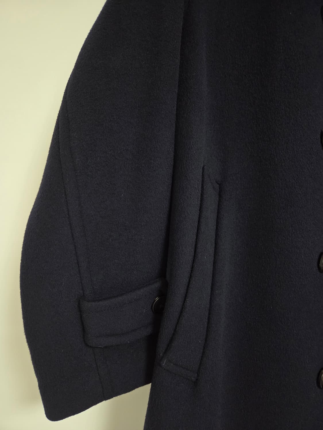 헤지스 his 울 캐시미어 발마칸 코트 [네이비/ XS] 상품이미지2