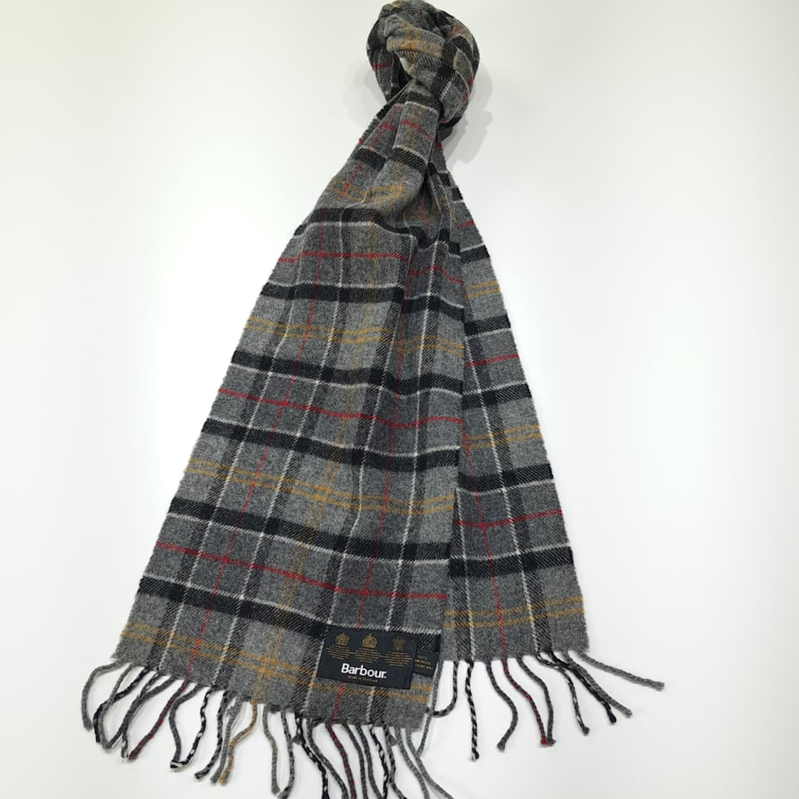 MX391 바버 스코틀랜드판 램스울 3로얄워런트 그레이 머플러 목도리 상품이미지2