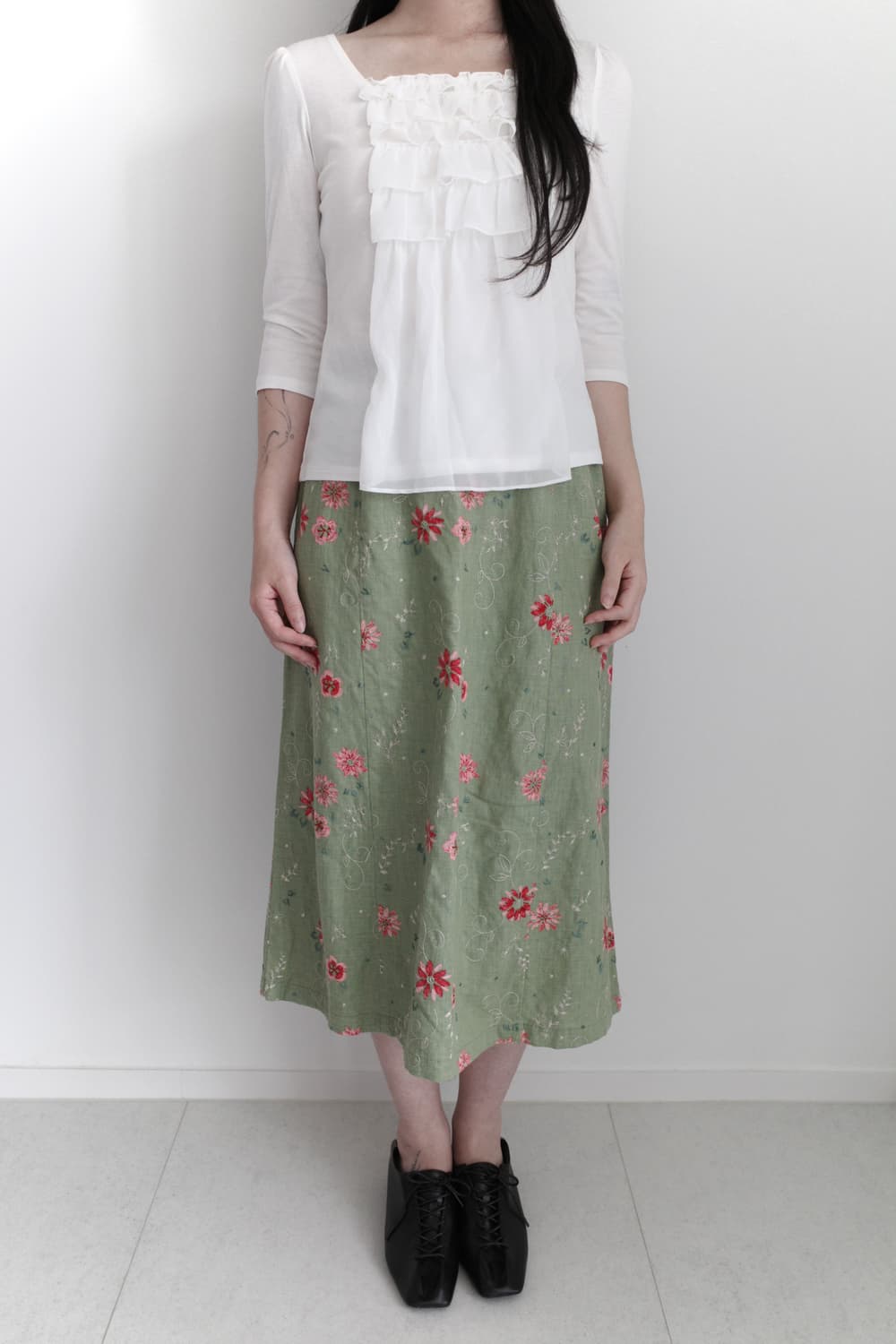 laura ashley) flower skirt  상품이미지4