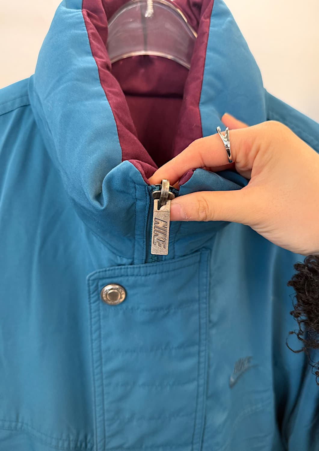 90s 빈티지 나이키 양면 패딩 삼나스포츠  상품이미지4