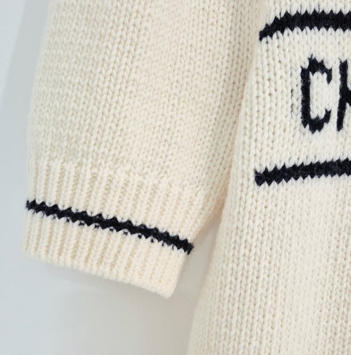 디올 에크루 울 캐시미어 반소매 니트 스웨터 상품이미지8