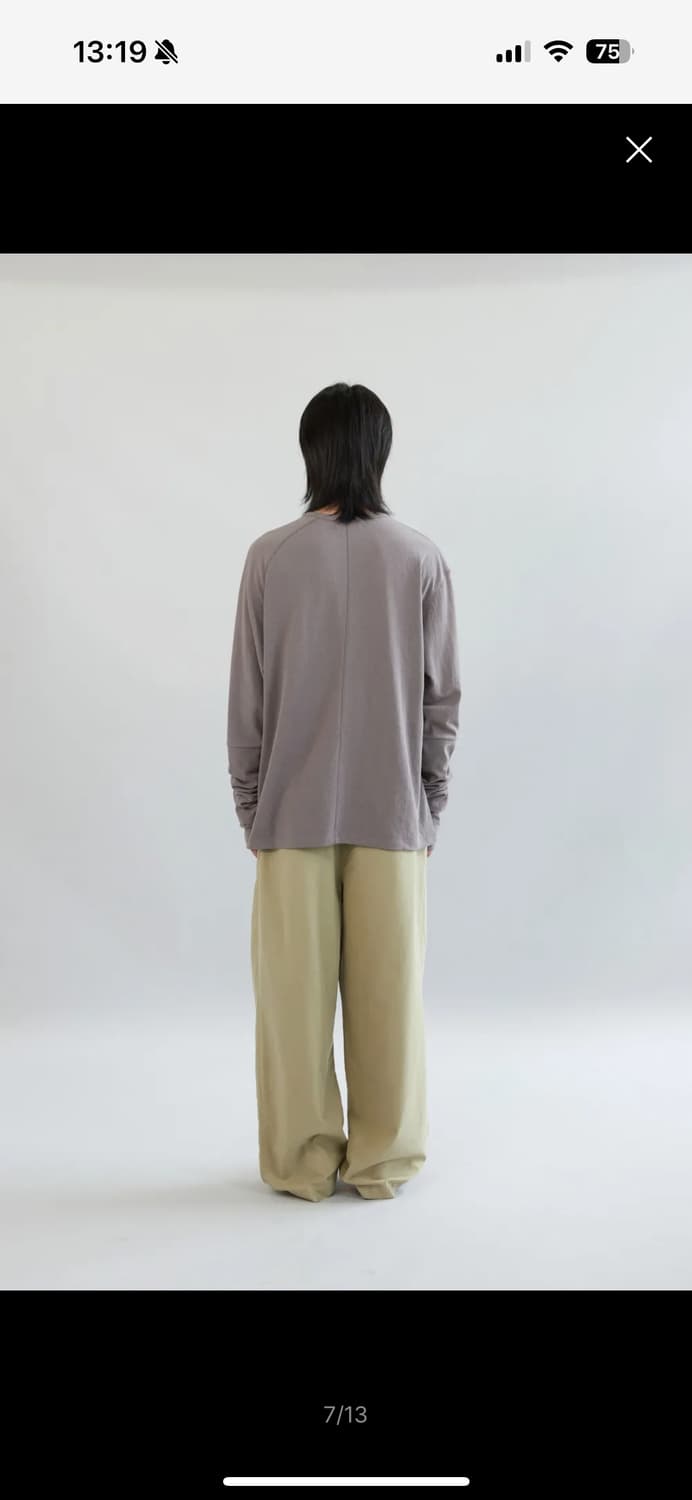 [M] 해칭룸 더블 롱슬리브 로즈 그레이 상품이미지4