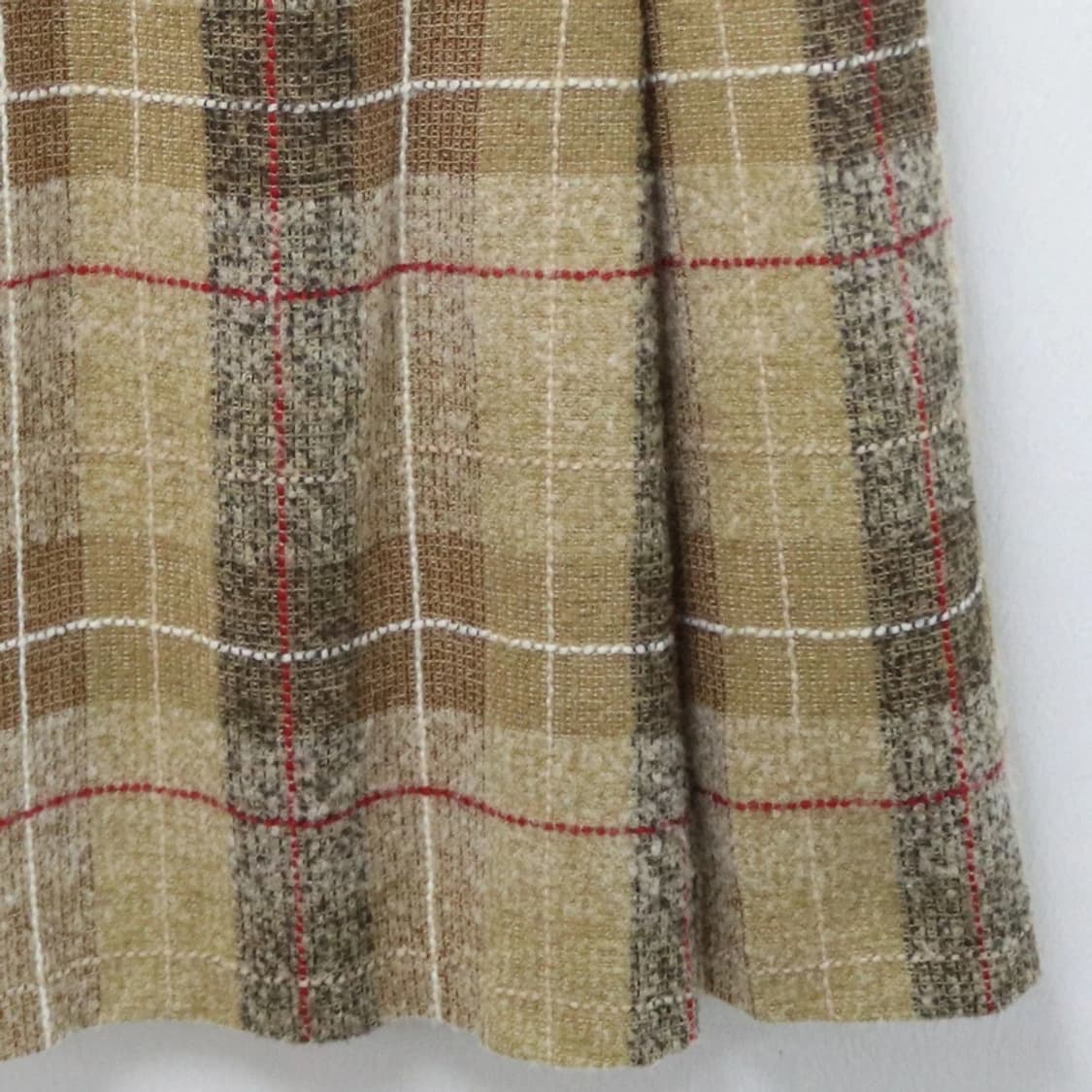 막스마라 울 혼방 체크 미디 플리츠 스커트 64003 상품이미지4