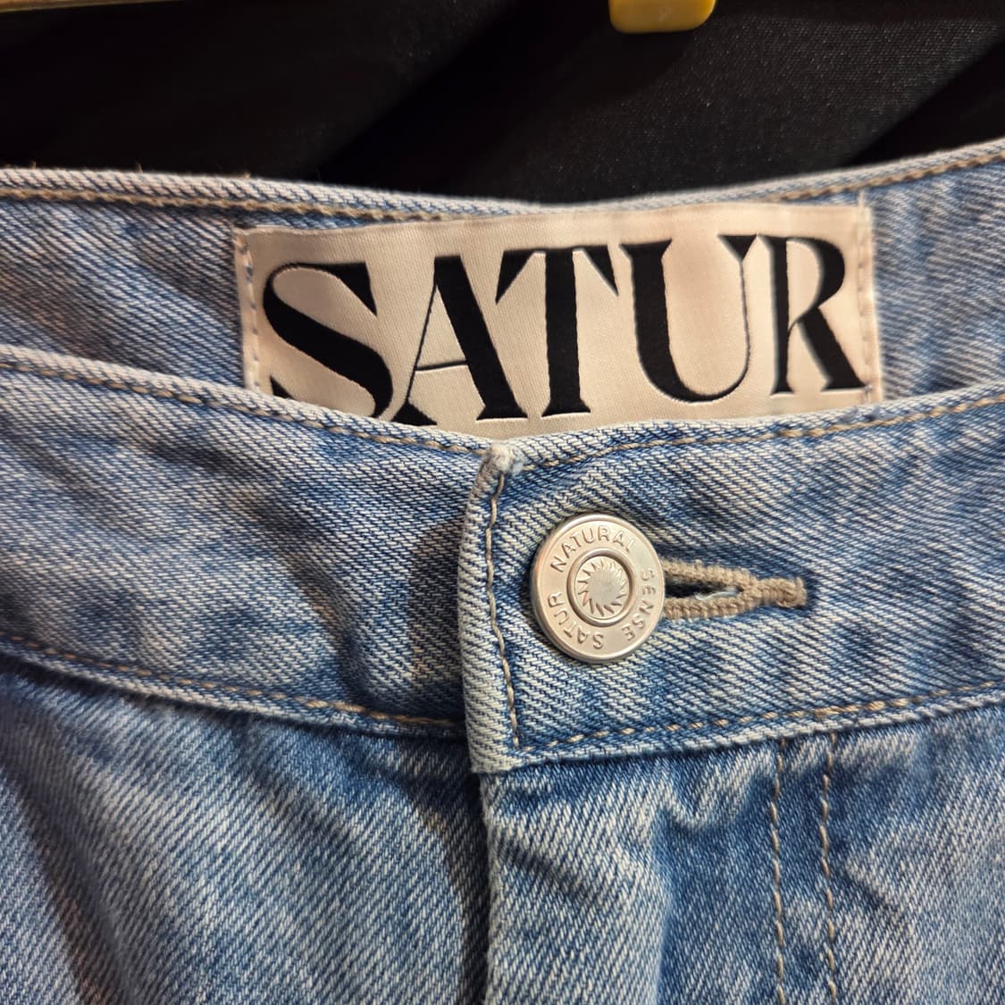 SATUR 세터 핀턱 워싱 와이드 데님팬츠 상품이미지3