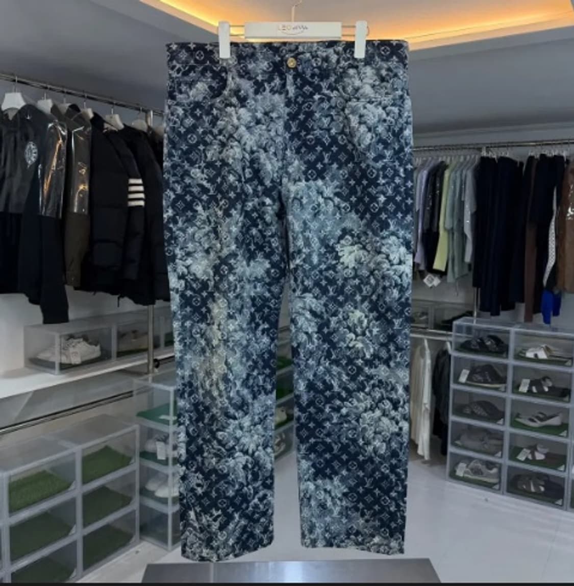 [정품] 루이비통 태피스트리 모노그램 자수 데님 스티치 팬츠 L 상품이미지3