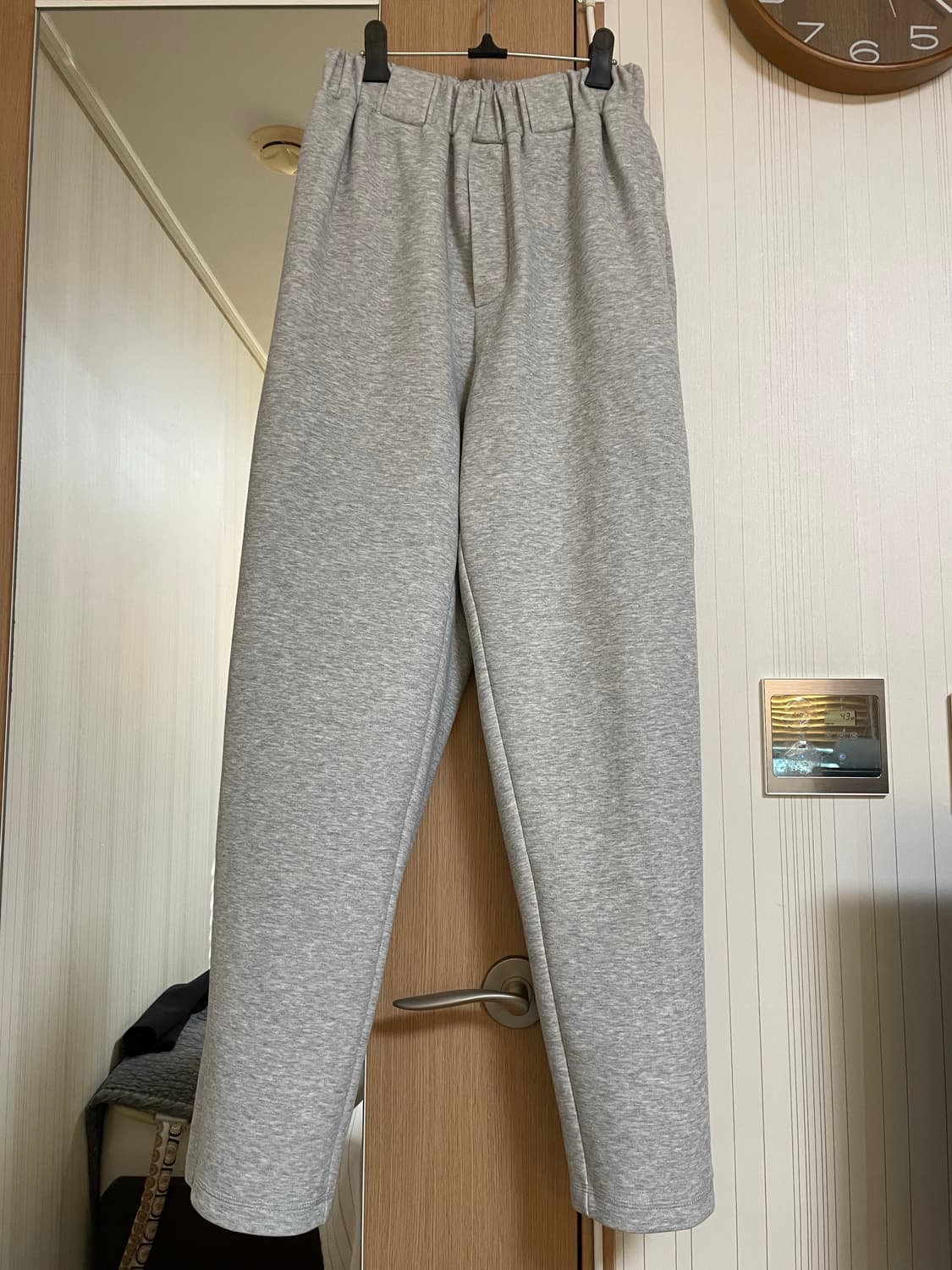 렉토 25SS 와이드 밴딩 루즈핏 스웻팬츠 멜란지 그레이 상품이미지3