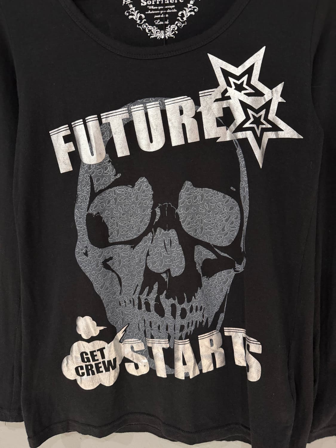 skull & glitter lettering long sleeve 상품이미지6
