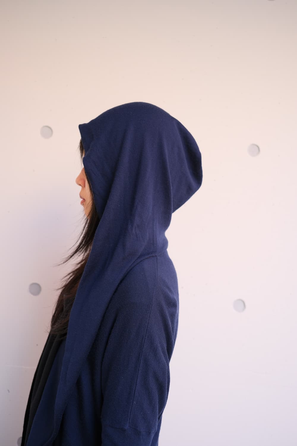 Drape wool hood zip-up 상품이미지4