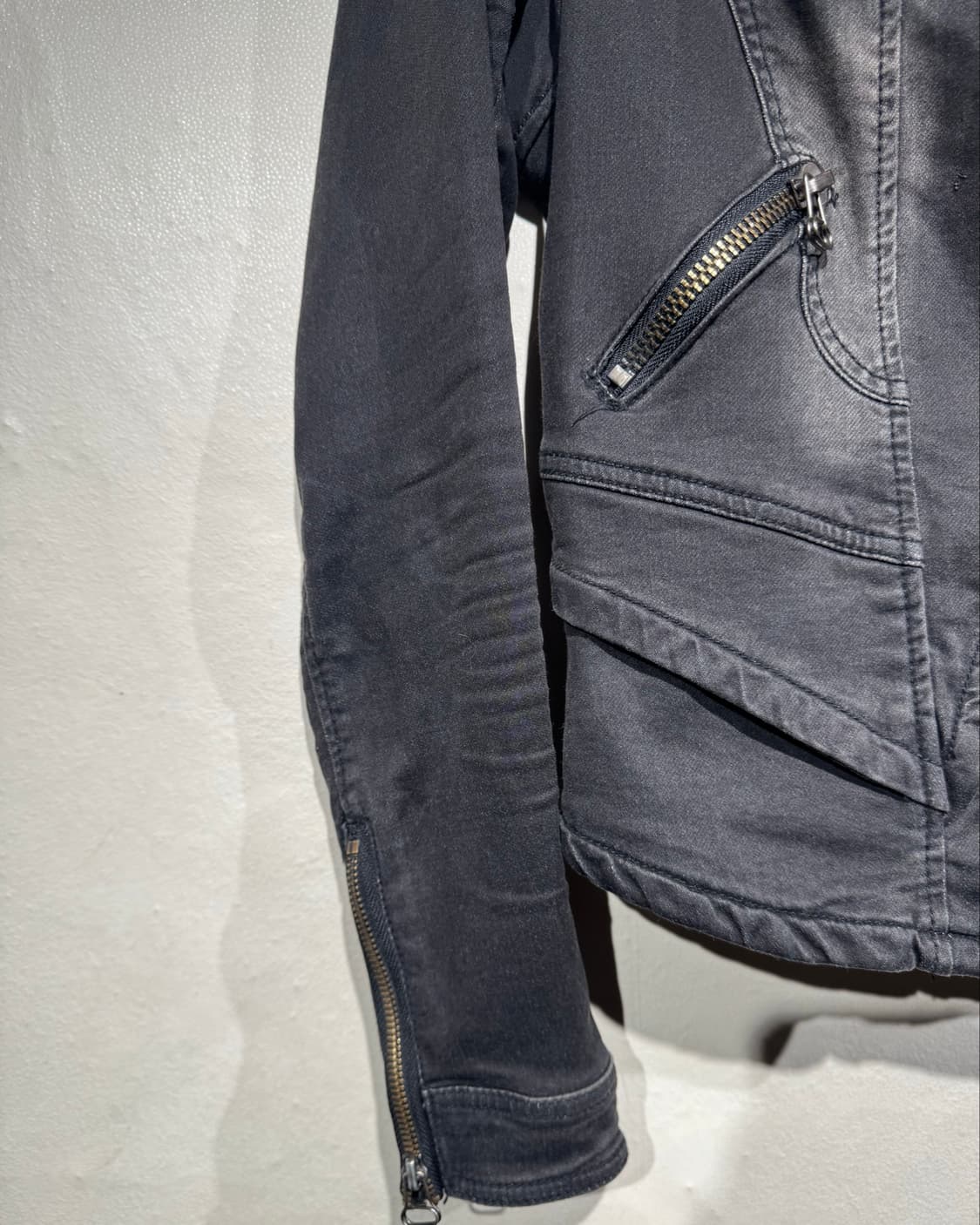 00s Black Washed Rider Jacket   상품이미지3
