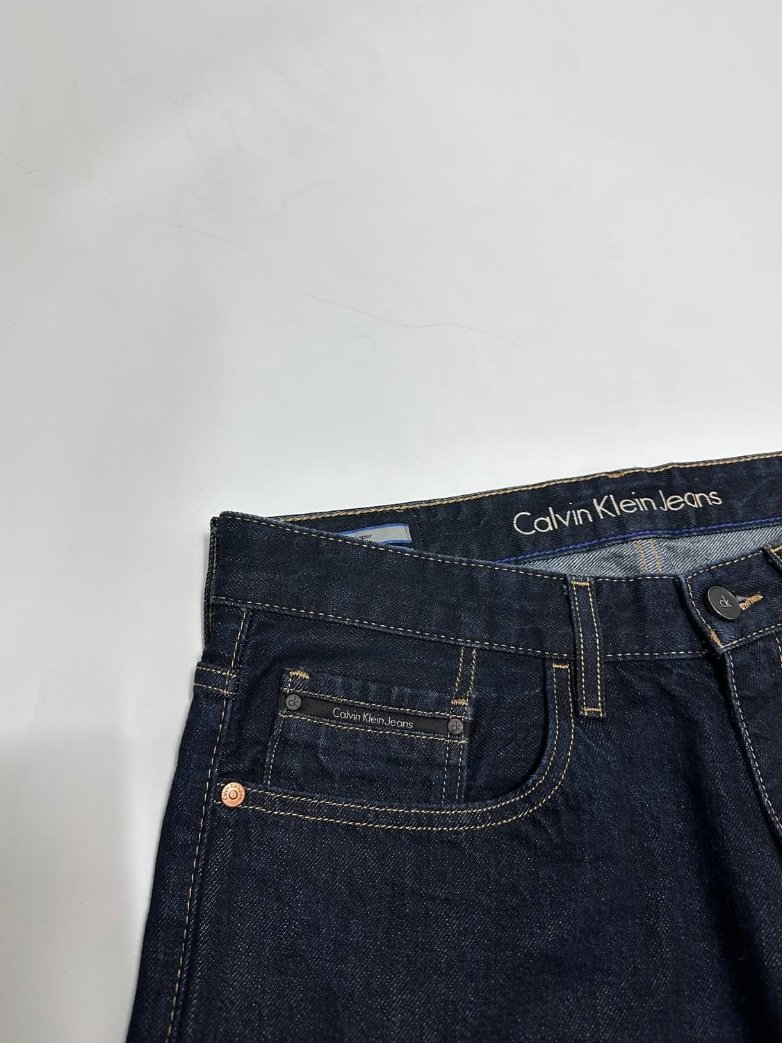 캘빈클라인 스트레이트 테이퍼드 데님 팬츠 진청바지 상품이미지4