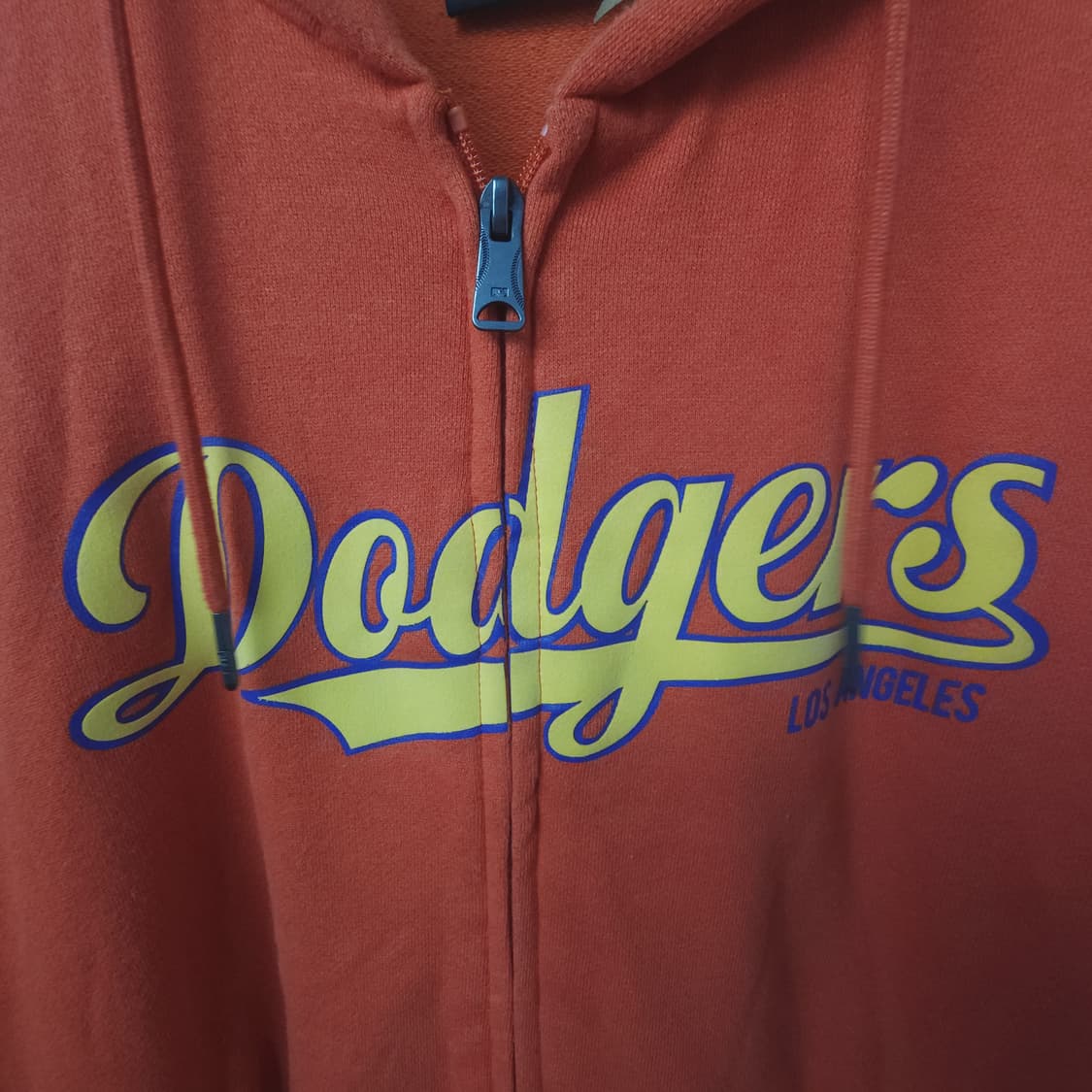 남여 S-M/MLB/ 피그먼트 오렌지 LA다저스 후드집업 상품이미지3