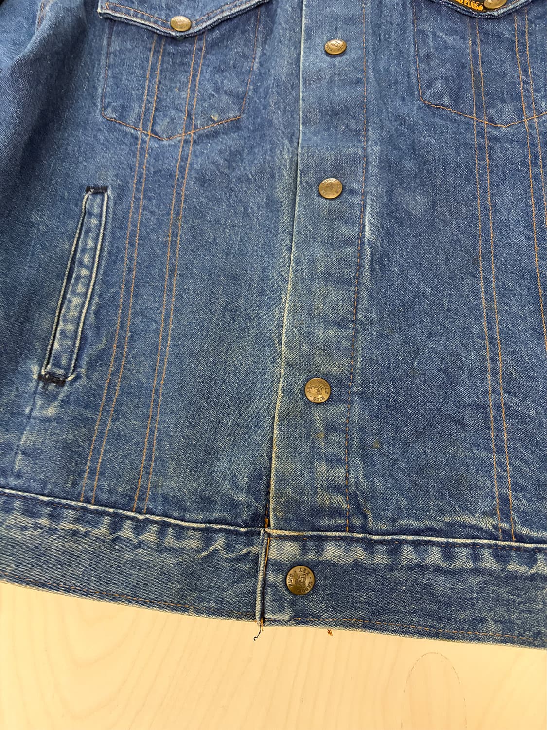 90s USA 데님 트러커 자켓 상품이미지8