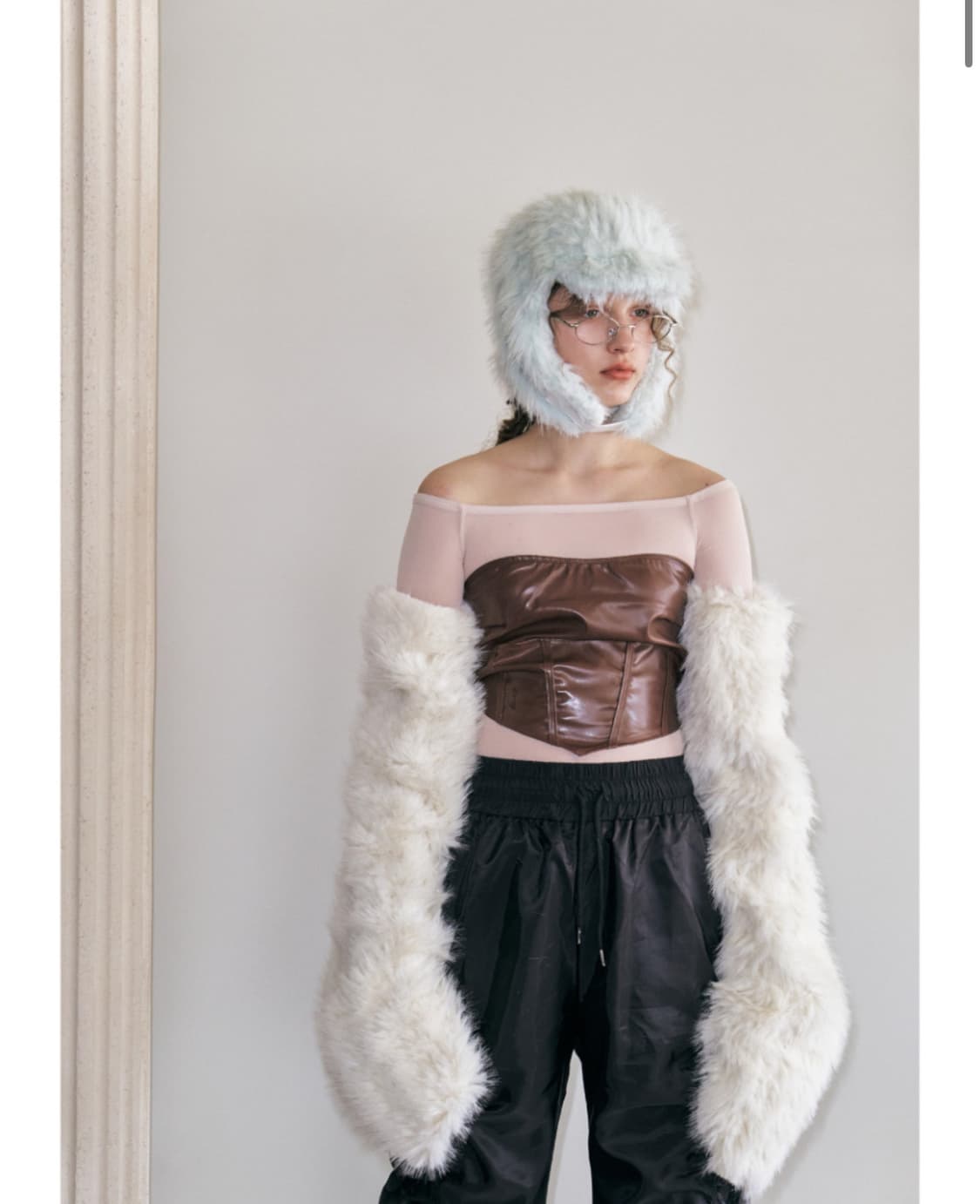 포에지담 플러피 이어플랩 햇 인 민트 상품이미지1