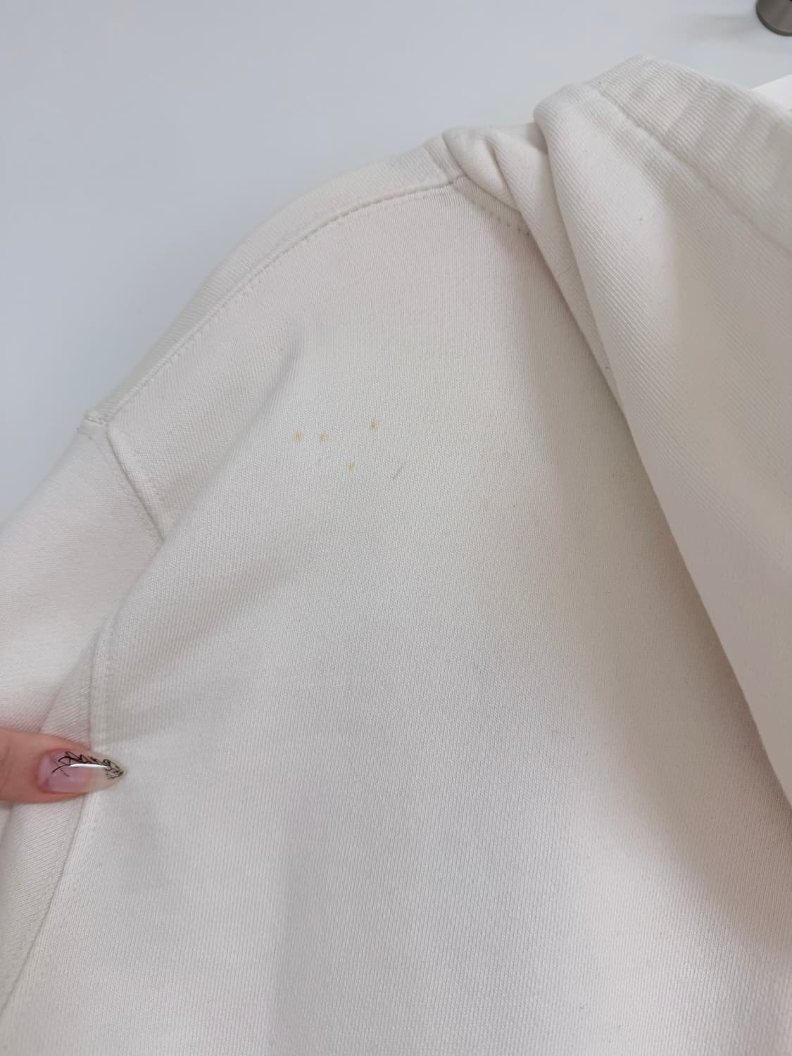 빅포니 화이트 후드집업 L 상품이미지6