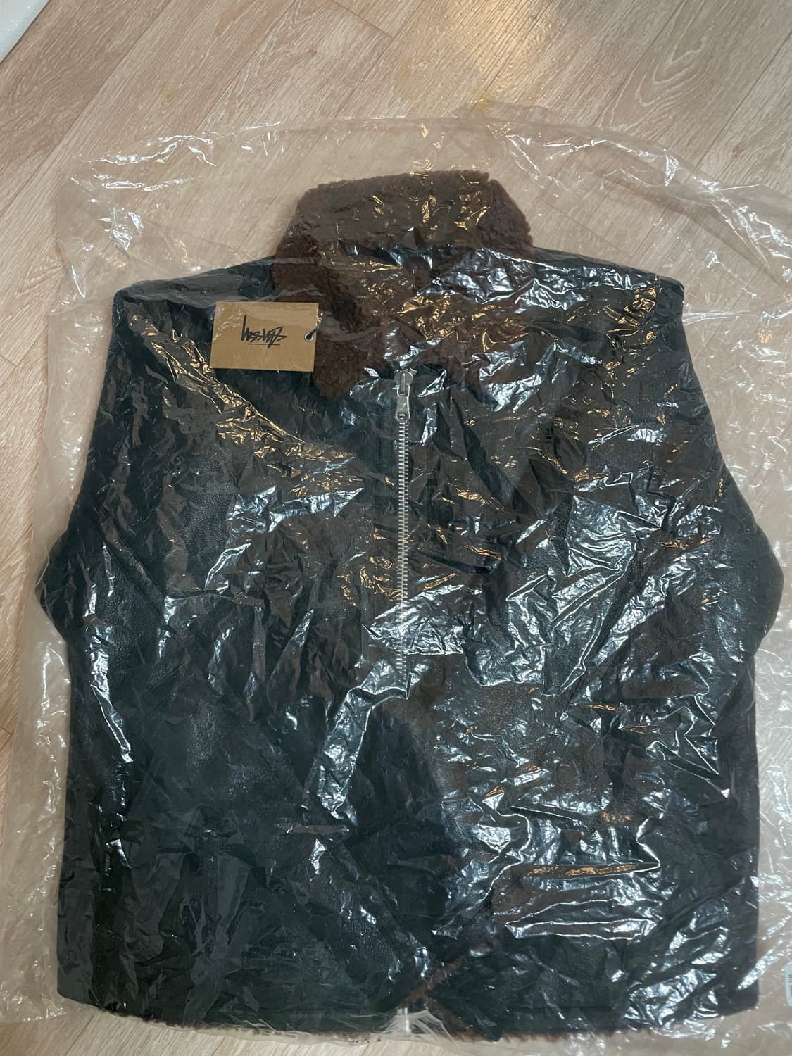 [S] 스투시 레더 셔링 자켓 상품이미지2