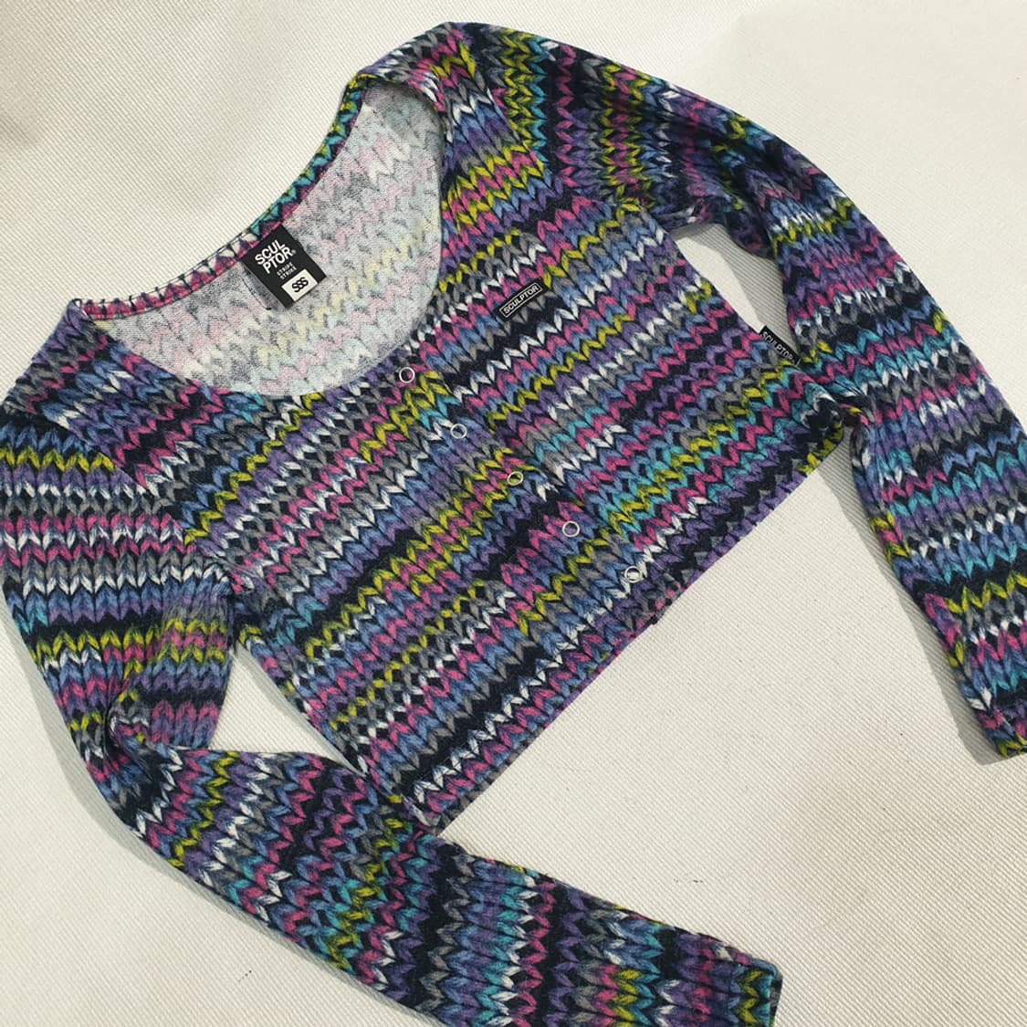 스컬프터 크롭 가디건 상품이미지2