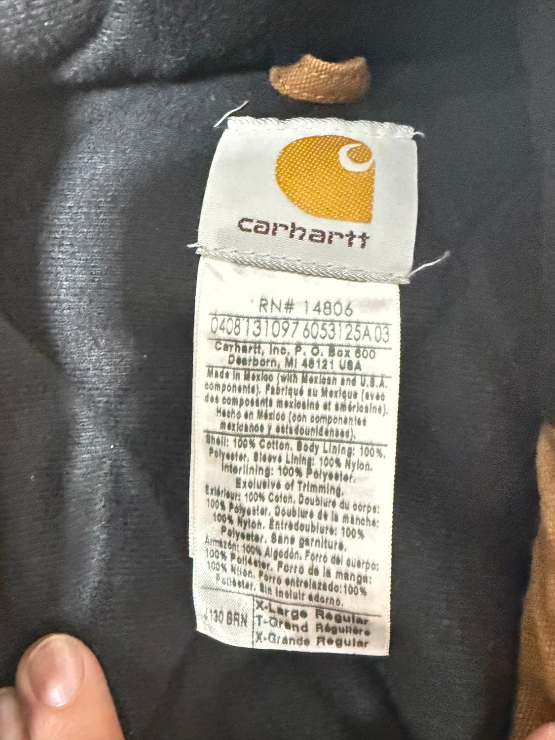 칼하트 j130 brn xl 상품이미지3